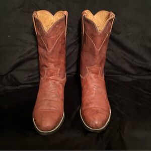 Justin Boots 3163 Marbled Brown Leather Western Boots 10